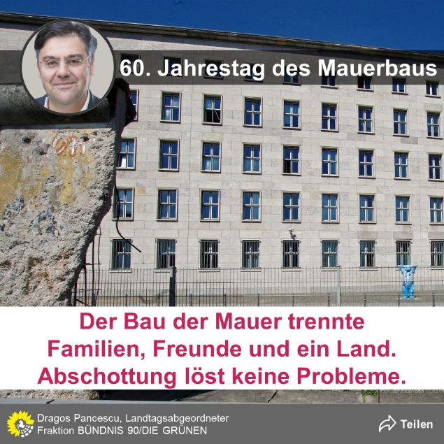 60. Jahrestag des Mauerbaus