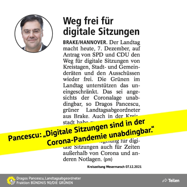 PM - Weg frei fuer digitale Sitzungen