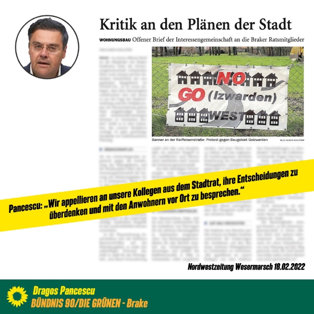 PM - Kritik an den Plaenen der Stadt